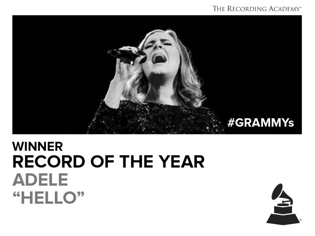 Adele foi a grande campeã