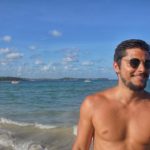 Bruno Gissoni na Praia dos Carneiros, em Pernambuco