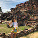 Giulia Costa no Ayutthaya Historical Park