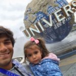 Maria Flor e Hugo Moura na 'Universal Orlando'