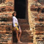 Giulia Costa no Ayutthaya Historical Park