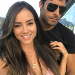 Aryane Steinkopf e Beto Malfacini num shopping do Rio de Janeiro