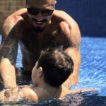 Fernando Medeiros com o filho Lucca