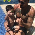 Fernando Medeiros com o filho Lucca