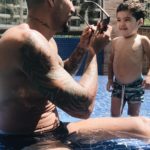 Fernando Medeiros com o filho Lucca