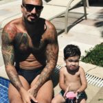 Fernando Medeiros com o filho Lucca