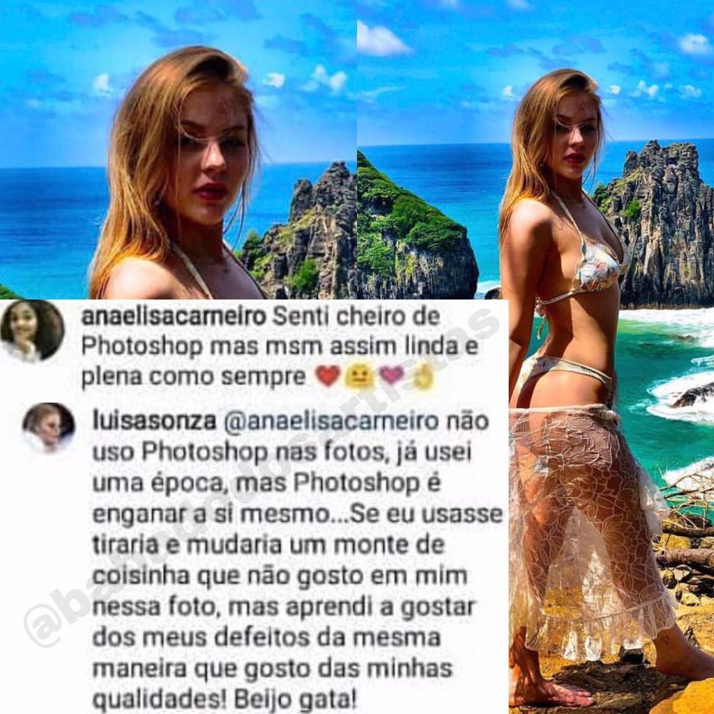 Luísa Sonza rebate acusação de retoque em foto