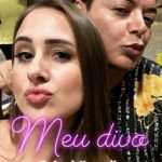 Patricia Leitte com David Brazil no aeroporto de Fortaleza