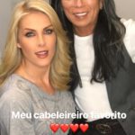 Ana Hickmann e Celso Kamura mostrando novo corte de cabelo