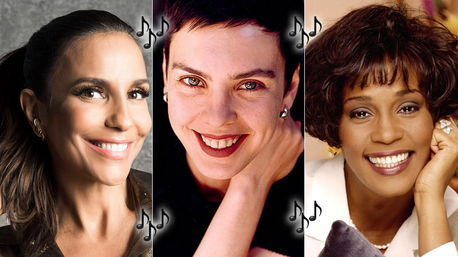 Ivete Sangalo, Adriana Calcanhoto e Whitney Houston