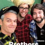 Otaviano Costa, Thiago Fragoso e Diego Senra em festa junina