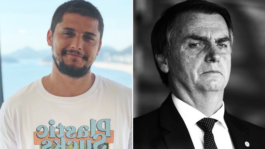 Bruno Gissoni e Jair Bolsonaro