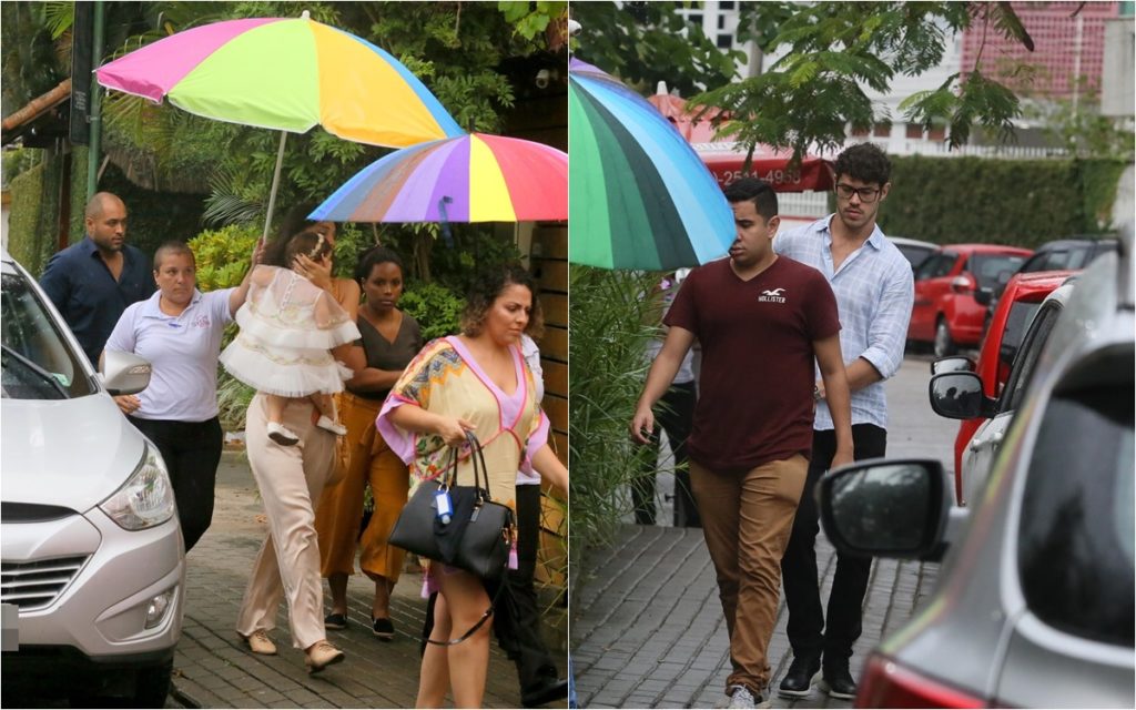 Debora Nascimento e a filha Bella e José