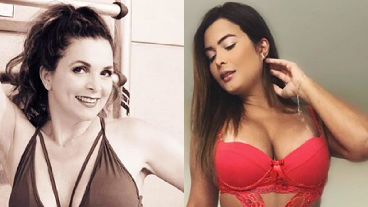 Luiza Ambiel e Geisy Arruda esquentam clima na banheira e empinam bumbum