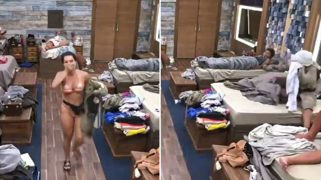 Raissa Barbosa e MC Mirella entram apavoradas dentro do quarto