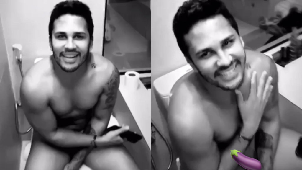 Lucas Guimarães é filmado pelado por Carlinhos Maia (Foto: Reprodução/Instagram)