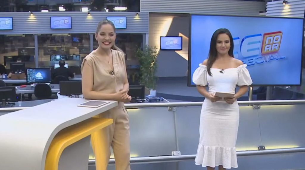 Adriana Dias e Luciana Ribeiro no comando Ceará no Ar Especial (Foto: Reprodução/TV Cidade Fortaleza)