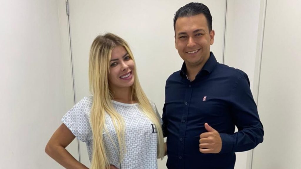 Dr Thiago Marra e ex-BBB Jaquelline Grohalski