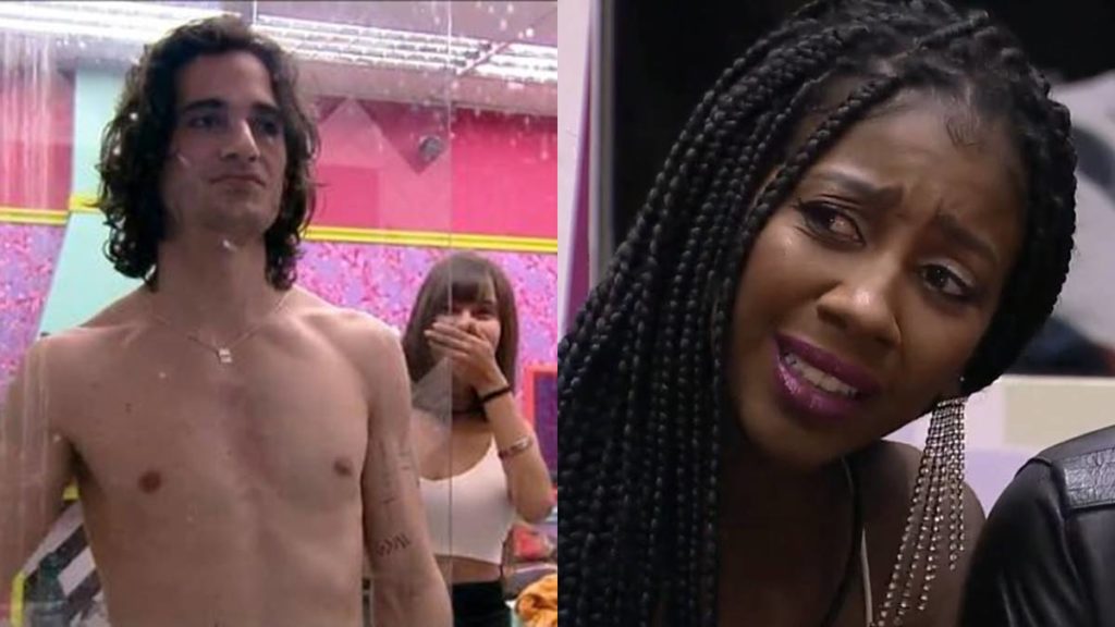 Fiuk, Thais (ao fundo) e Camilla, do BBB21