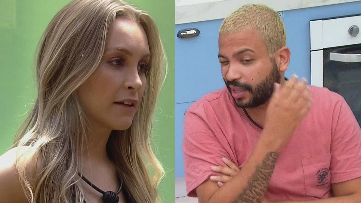 BBB21: Projota fica de joelhos para Carla Diaz após retorno à casa