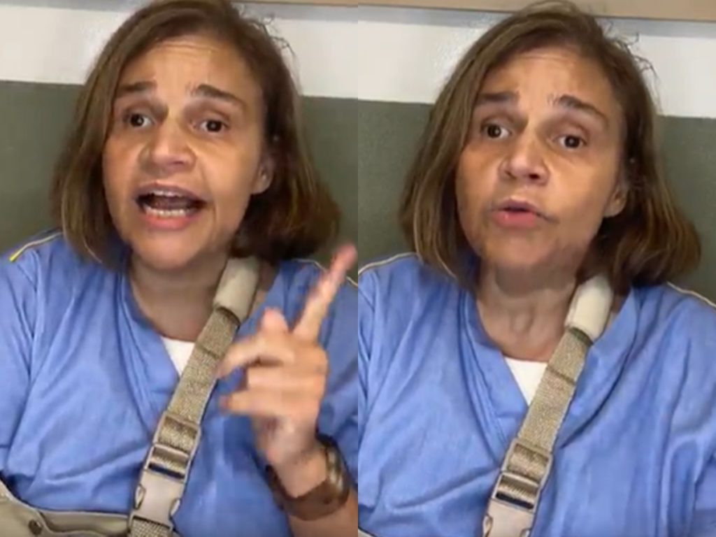 Claudia Rodrigues deixa hospital e agadece