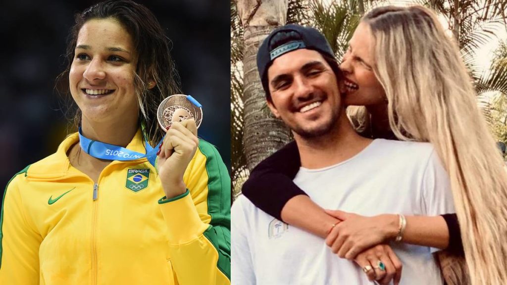 Joanna Maranhão; Yasmin Brunet e Gabriel Medina