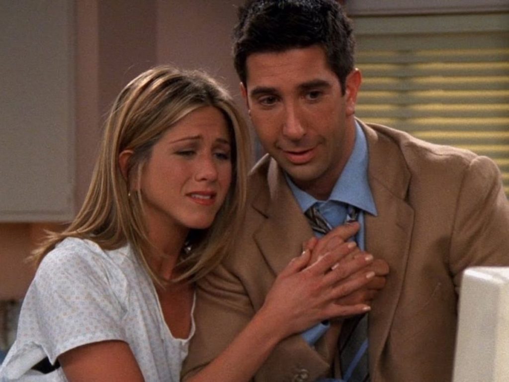 Jennifer Aniston e David Schwimmer em Friends