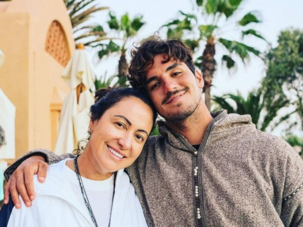 Gabriel Medina e a mãe