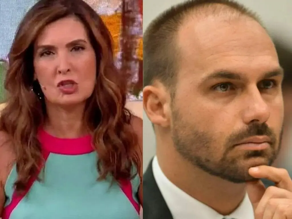 Fátima Bernardes e Eduardo Bolsonaro