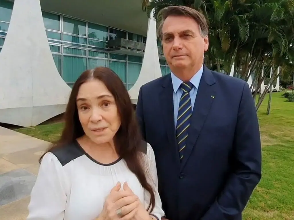 Regina Duarte e Bolsonaro