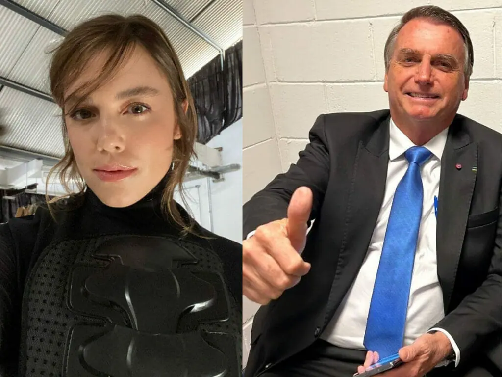 Alice Wegmann e Jair Bolsonaro