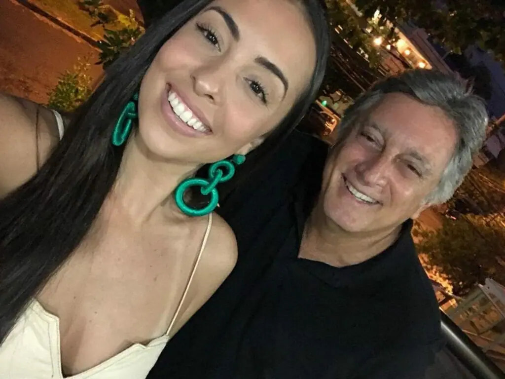 Mariana Galvão com o pai, Eduardo Galvão