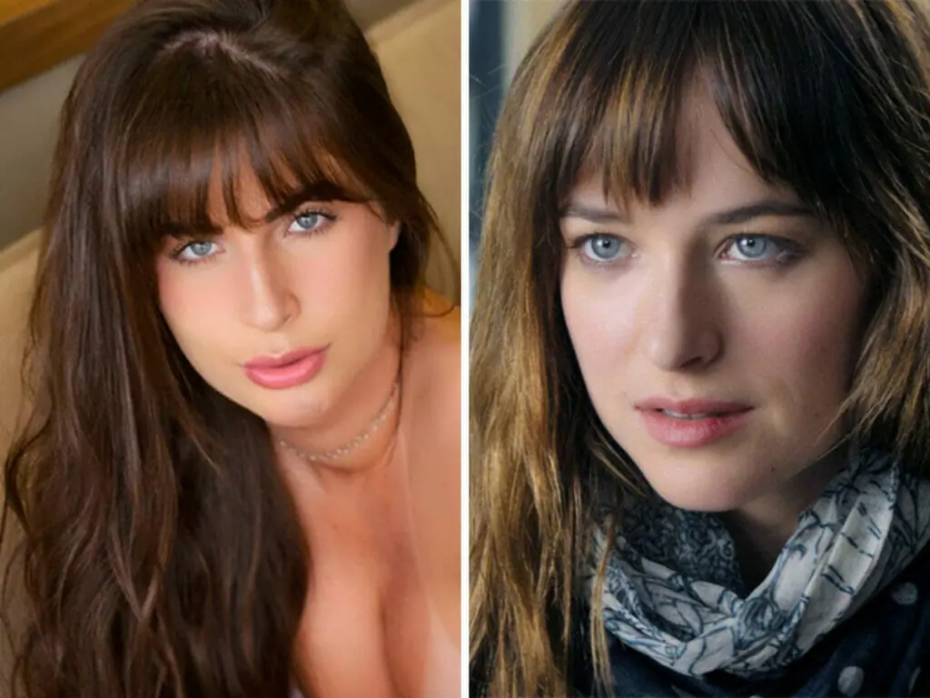 Mariana Marquini e Dakota Johnson