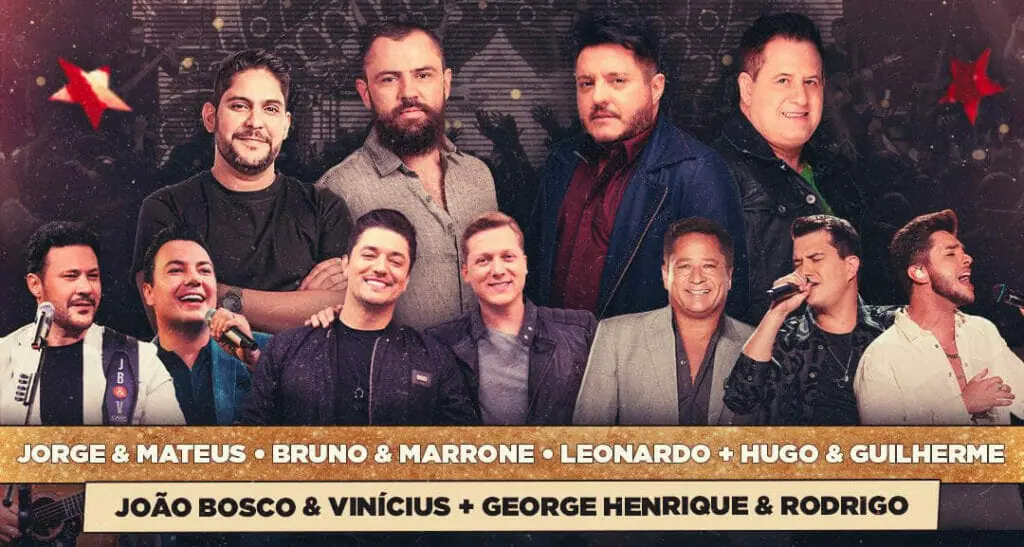 Jorge e Mateus, Bruno e Marrone, Hugo e Guilherme e Leonardo são algumas das atrações da festa de 21 anos do Villa Country