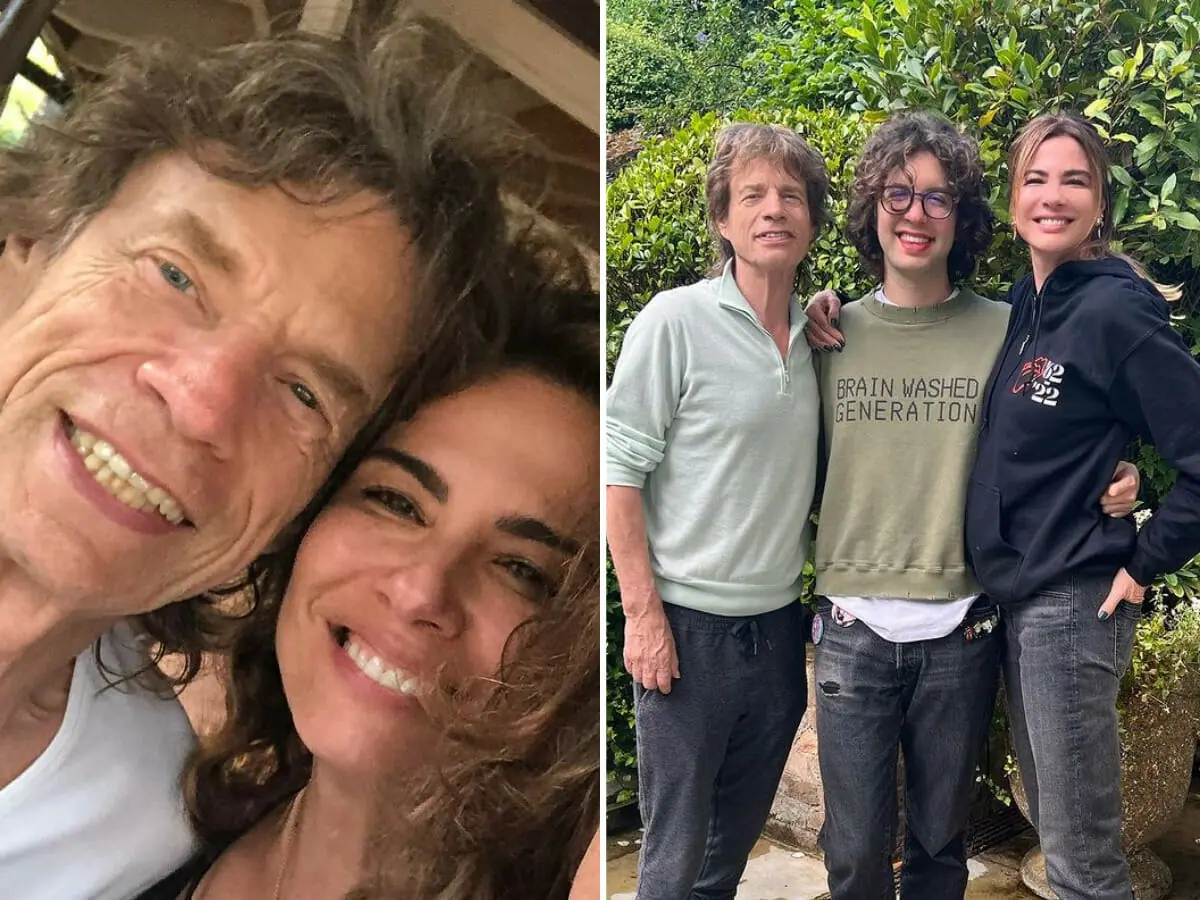 Luciana Gimenez e Mick Jagger com o filho, Lucas