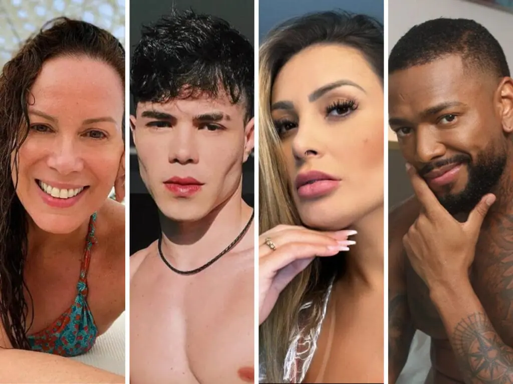 Regina Volpato, Gustavo Rocha, Andressa Urach e Nego do Borel