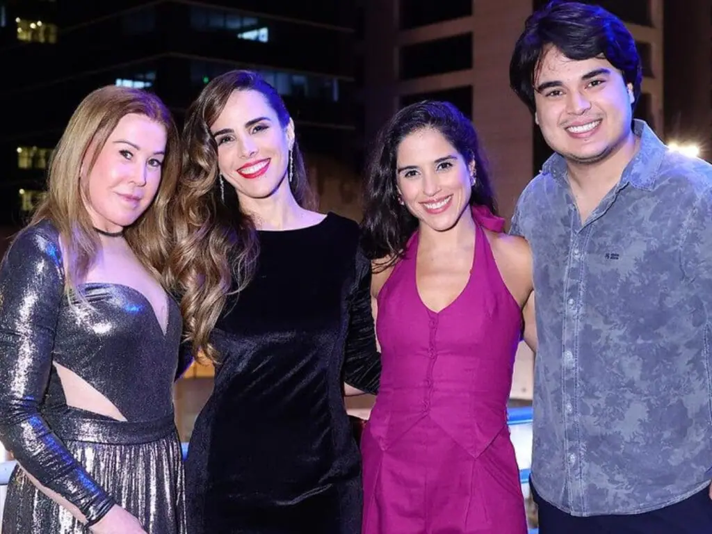 Zilu Godoi com os filhos, Wanessa, Camilla e Igor Camargo