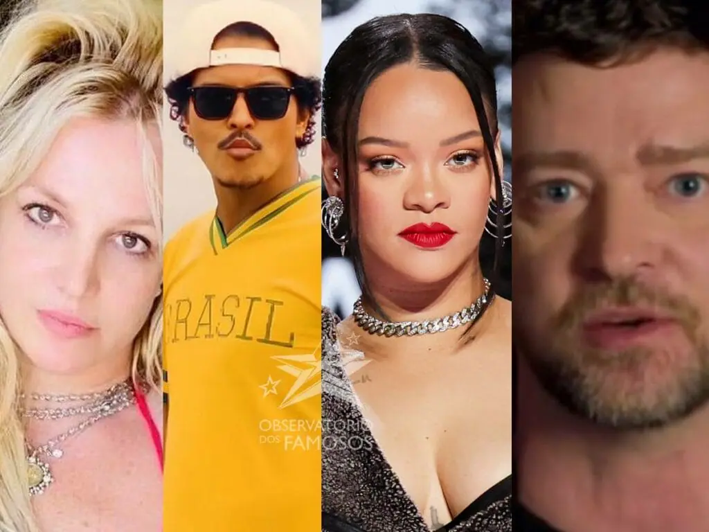 Britney Spears, Bruno Mars, Rihanna e Justin Timberlake