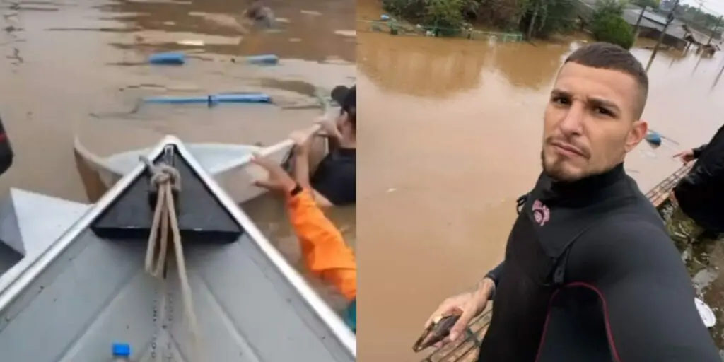 Barco com MC Gui afunda durante resgates no RS e dá susto: ‘Senti na pele’