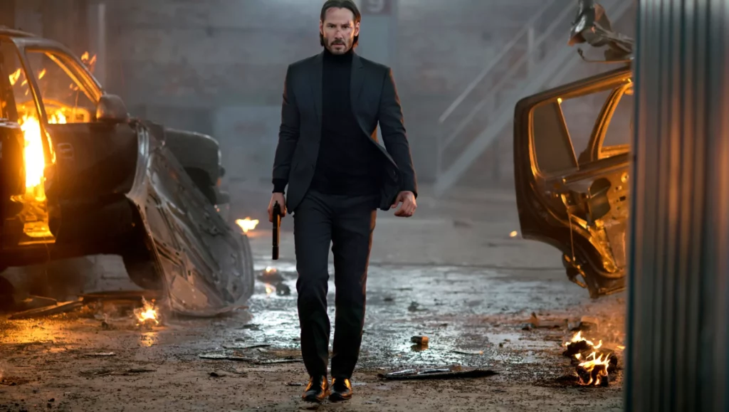 Keanu Reeves numa cena de John Wick