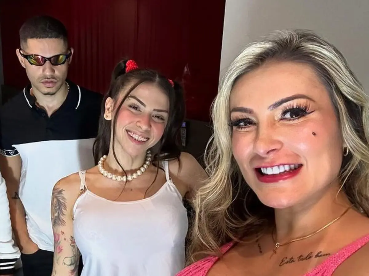 Bruno ZL com MC Pipokinha e Andressa Urach