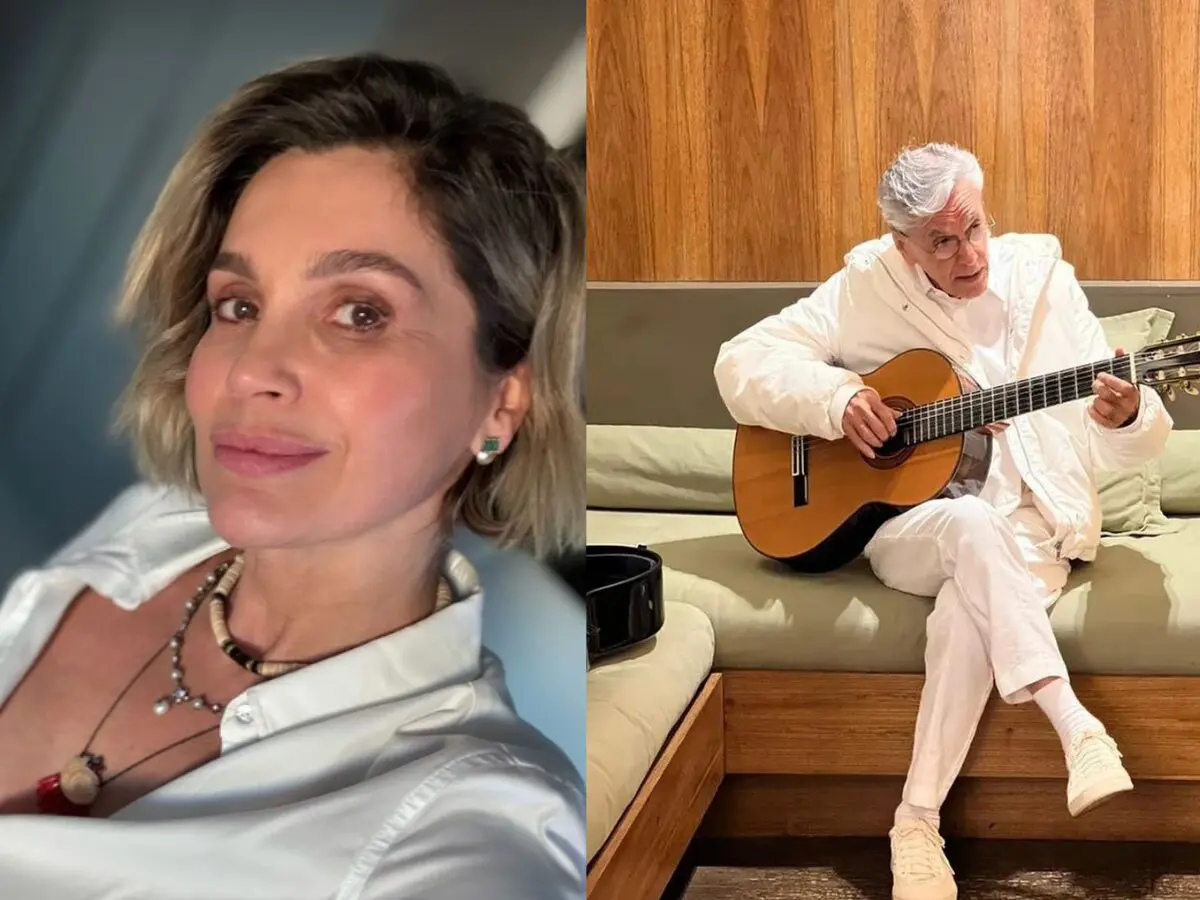 Flávia Alessandra e Caetano Veloso