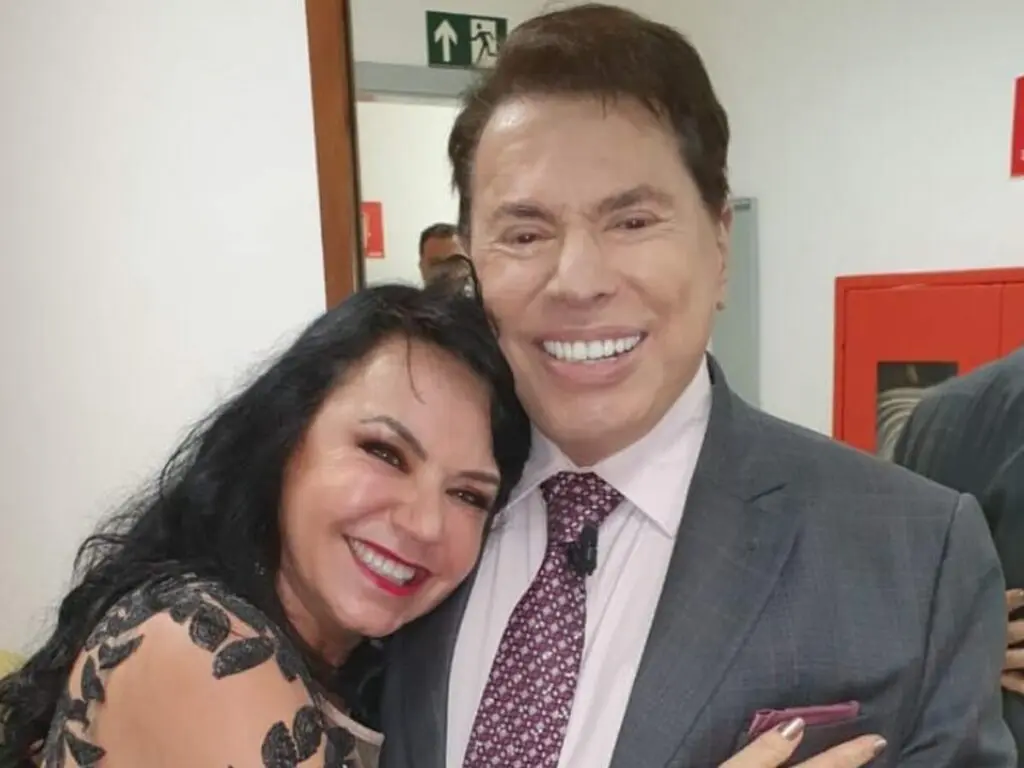 Flor Fernandez e Silvio Santos