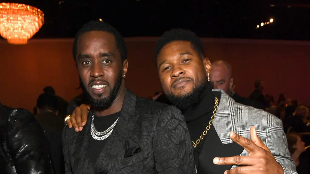 Usher à direita com P.Diddy