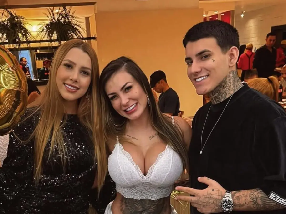 Gabi Ayala com Andressa Urach e Arthur