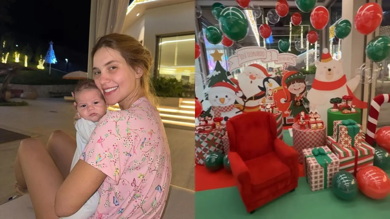 Virginia Fonseca exibe decoração de festa de 3 meses do filho com tema natalino