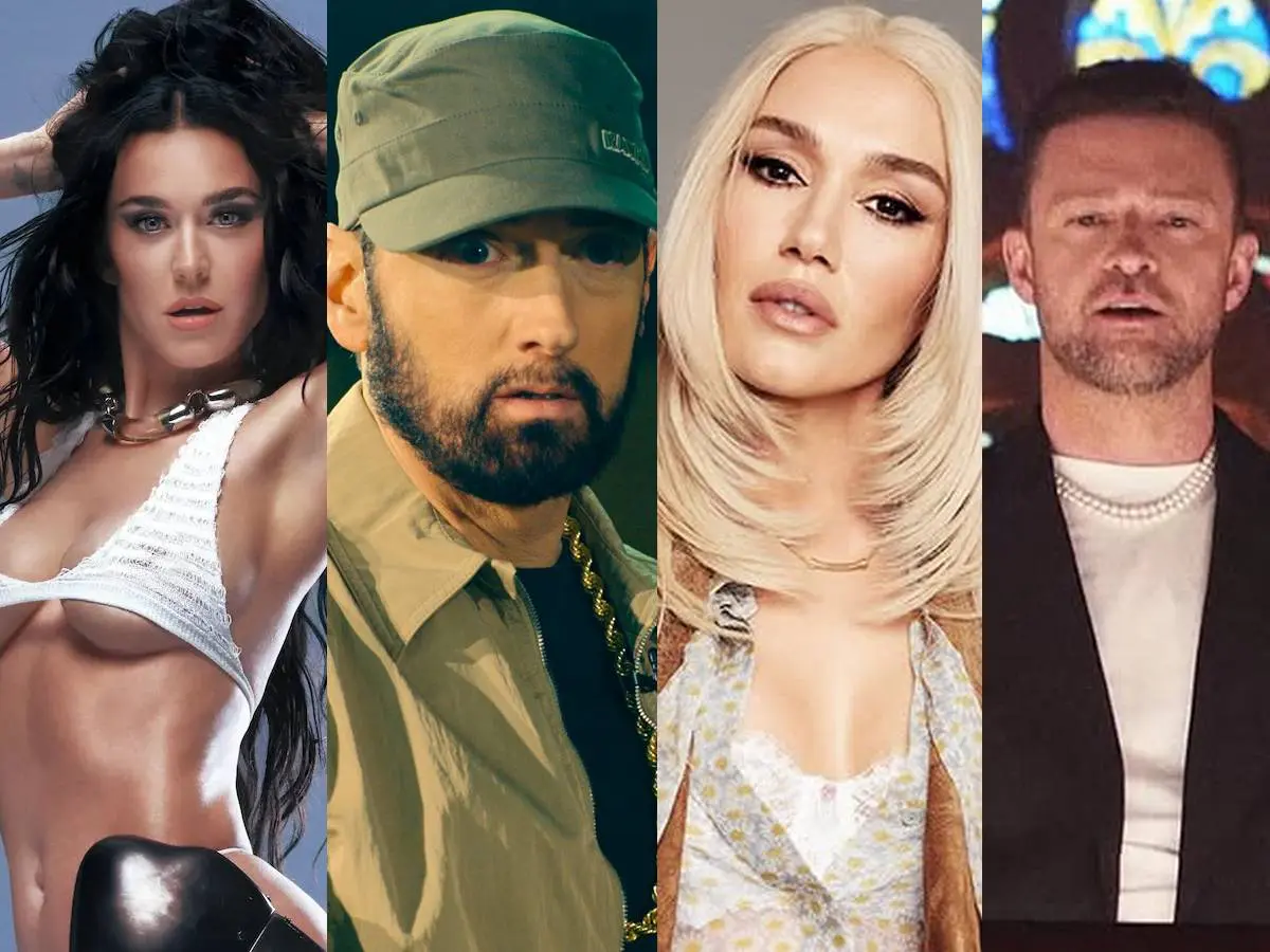 Katy Perry, Eminem, Gwen Stefani e Justin Timberlake