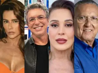 Deborah Secco, Boninho, Claudia Raia e Galvão Bueno