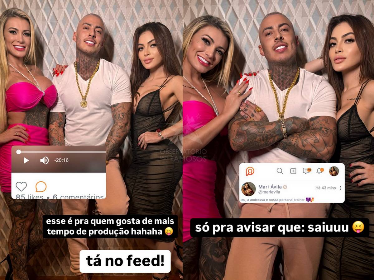 Andressa Urach, personal trainer e Mari Ávila