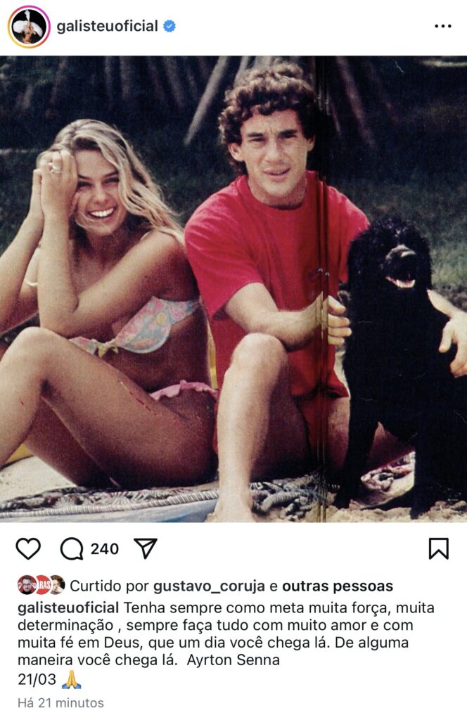 Adriane Galisteu e Ayrton Senna